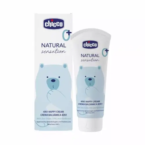 Chicco Natural Sensation 4 in 1 Nappy Cream with Zinc Oxide (0+ Months)100ML