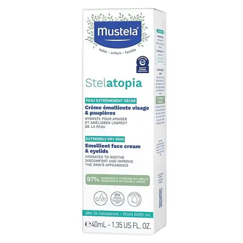 Mustela Stelatopia Emollient Face Cream for Very Dry & Atopic Skin 40ml