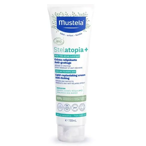 Mustela Stelatopia+ Lipid-Replenishing Anti-Itching Cream for Very Dry & Atopic Skin 150ml