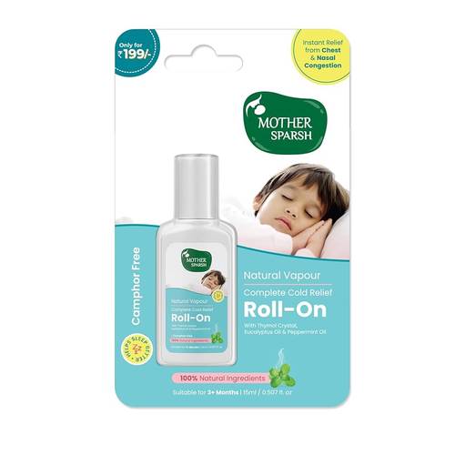Mother Sparsh Natural Vapour Cold Relief Roll On 15ml