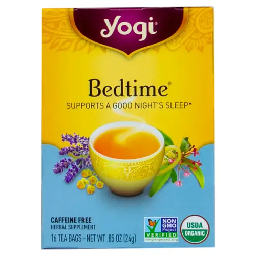 Yogi Bedtime Herbal Tea – Caffeine Free Sleep Support (16 Tea Bags)