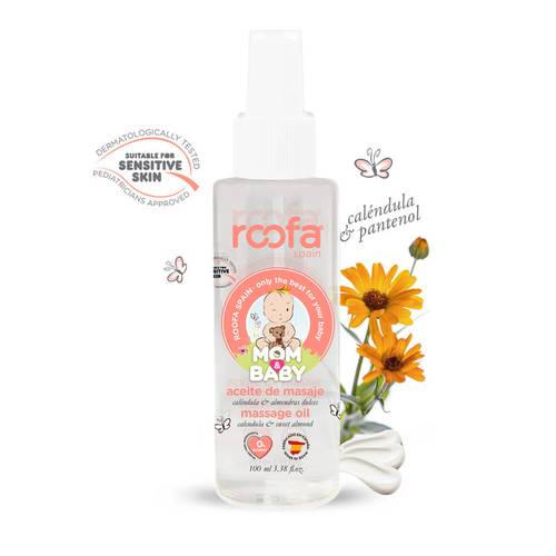 Roofa Mom & Baby Massage Oil with Calendula & Sweet Almond- 100 ml
