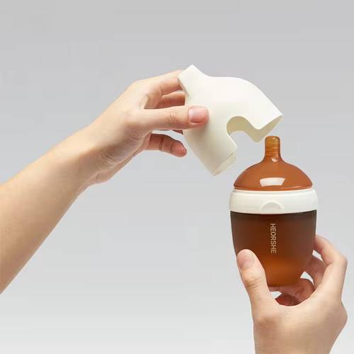 Heorshe Ultra Wide Neck Baby Bottle – 240ml (6M+)