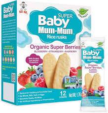 Hot-Kid Super Baby Mum-Mum Organic Super Berries Teething Wafers (24 Wafers)