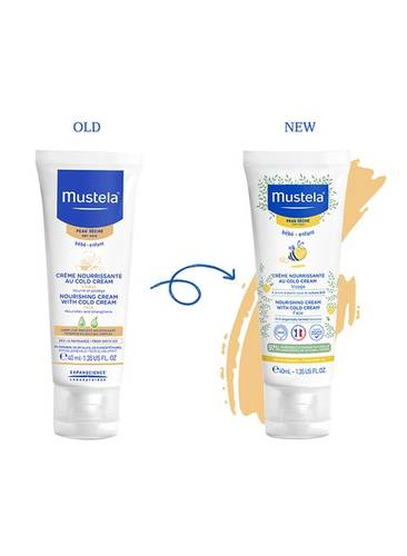 Mustela Nourishing Face Cream with Cold Cream for Dry Skin – 40ml