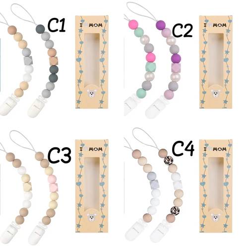 2pcs silicon pacifier clips
