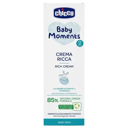 Chicco Baby Moments Rich Cream with Shea Butter & Vitamin E (0+ Months)100ML