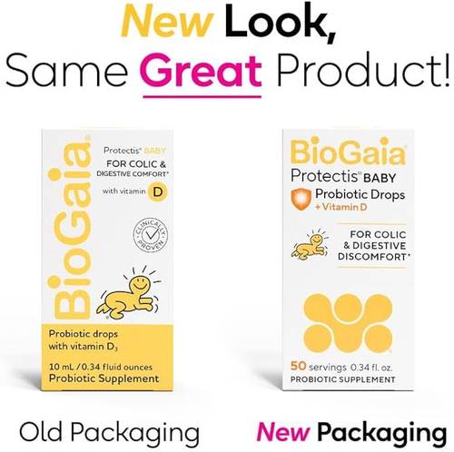 BioGaia Protectis Baby Probiotic Drops with Vitamin D (50 Servings)