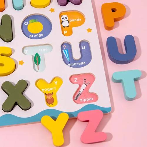 English Alphabet wooden board
