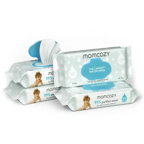 Momcozy 99% Water Baby Wipes – 60 Wipes (Extra Large)