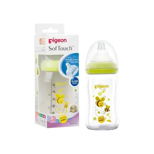 Pigeon SofTouch Glass Baby Bottle 160ml (0+ Months)