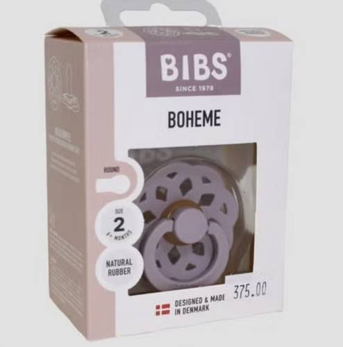 BIBS Boheme Natural Rubber Pacifier (Size 1, 0+ Months) – Lavander