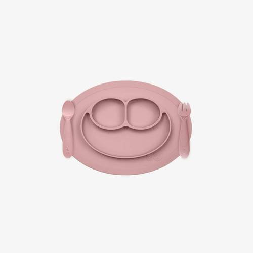 EZPZ Mini Feeding Set (Silicone Suction Plate with Spoon & Fork) – 12 Months+