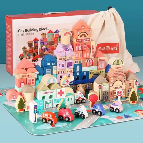 115 magic color city building block