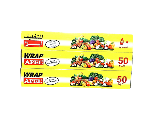 بلاستيك للتغليف ابل عبوة من 3 قطع  50 قدم * 30 سم 