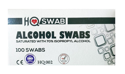 مسحات كحول طبية 100 حبه HQ SWAB