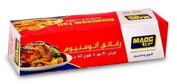 موج رقائق ألومنيوم 30سم*85م