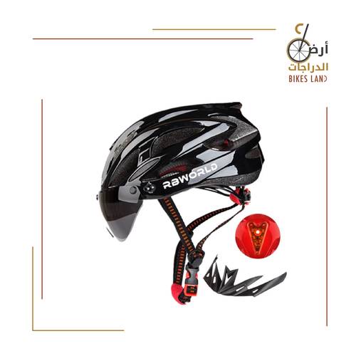 RBWORLD Helmet with lights + goggles for safety