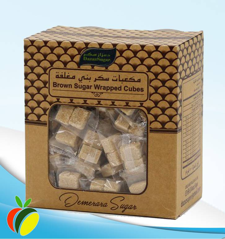سكر الأسرة مكعبات بني مغلفة