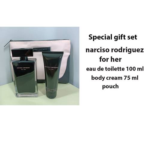 Narciso Rodriguez for Her Perfume Women 3pc Gift Set 100 Ml Edt
