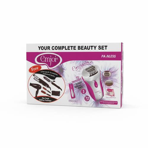 Emjoi Imagine Painless Epilator & Complete Hair Styling Beauty Set