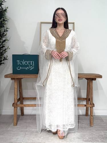 جلابيه خليجي - (XXXL) الصدر:١٠٢سم , الخصر:٩١سم