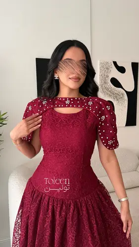 فستان ميار - (XXL) الصدر:٩٧سم , الخصر:٨٦سم