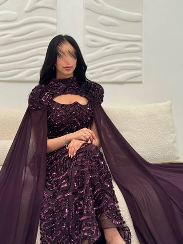 فستان ليان  سهره - (XXXL) الصدر:١٠٢سم , الخصر:٩١سم