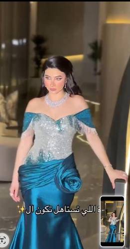 فستان غدير تفصيل حسب الطلب - (XXXL) الصدر:١٠٢سم , الخصر:٩١سم