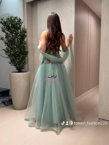 فستان تالا صدريه مودر - (XXXL) الصدر:١٠٢سم , الخصر:٩١سم