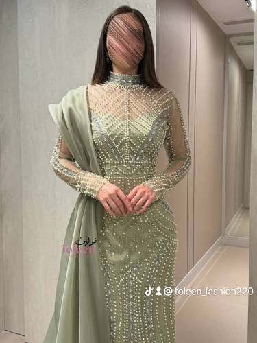فستان ترف شك  لولو فاخر - (XXXL) الصدر:١٠٢سم , الخصر:٩١سم