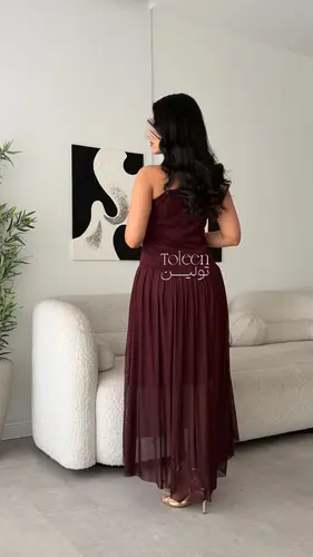 فستان شيرين عودي - (XXXL) الصدر:١٠٢سم , الخصر:٩١سم