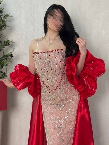 فستان لوجين - (XXXL) الصدر:١٠٢سم , الخصر:٩١سم