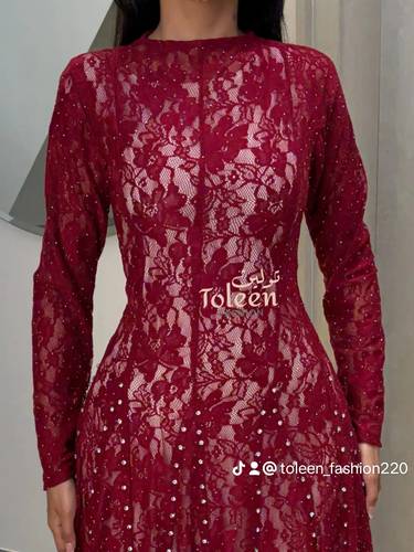 فستان اسوم عودي - ‏(XL) الصدر:٩١سم , الخصر:٨١سم