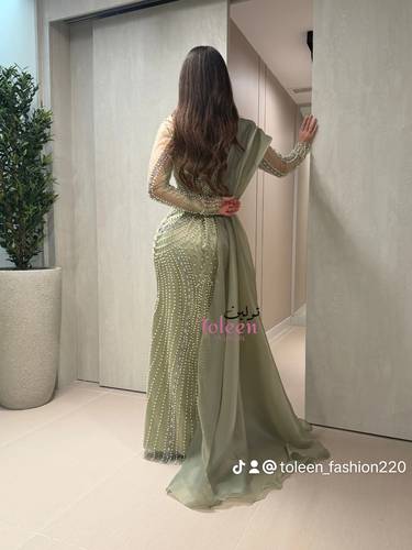 فستان ترف شك  لولو فاخر - (XXXL) الصدر:١٠٢سم , الخصر:٩١سم