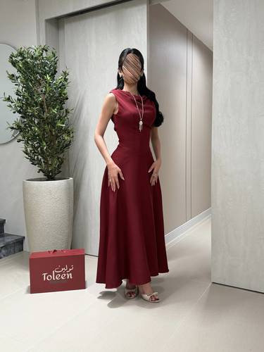فستان جوري / عودي - (XXXL) الصدر:١٠٢سم , الخصر:٩١سم