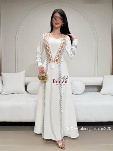 جلابيه فخمه قطعتين - (XXXL) الصدر:١٠٢سم , الخصر:٩١سم