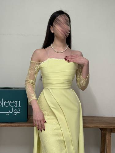 فستان لانوفا ليموني - (XXXL) الصدر:١٠٢سم , الخصر:٩١سم