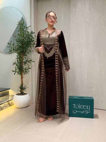 جلابيه قطعتين تراثيه - (XXXL) الصدر:١٠٢سم , الخصر:٩١سم