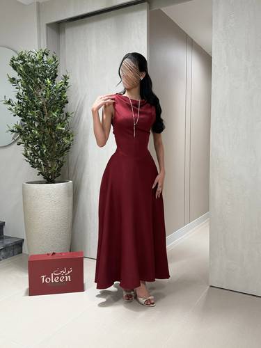 فستان جوري / عودي - (XXXL) الصدر:١٠٢سم , الخصر:٩١سم