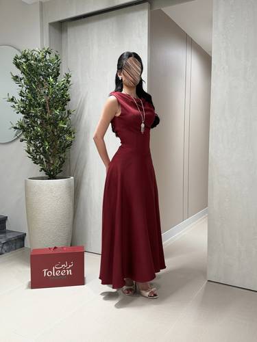 فستان جوري / عودي - (XXXL) الصدر:١٠٢سم , الخصر:٩١سم