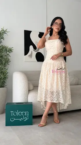 فستان ريوف - (XXL) الصدر:٩٧سم , الخصر:٨٦سم