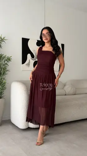 فستان شيرين عودي - (XXXL) الصدر:١٠٢سم , الخصر:٩١سم