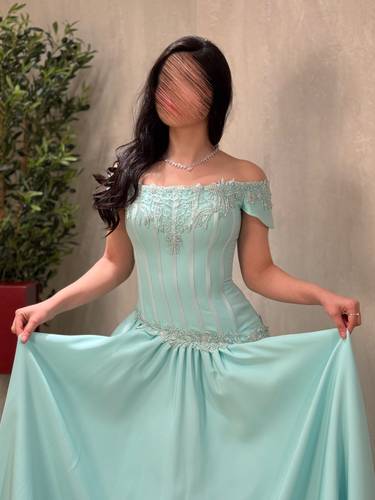 فستان تسنيم تيفاني - (XXXL) الصدر:١٠٢سم , الخصر:٩١سم