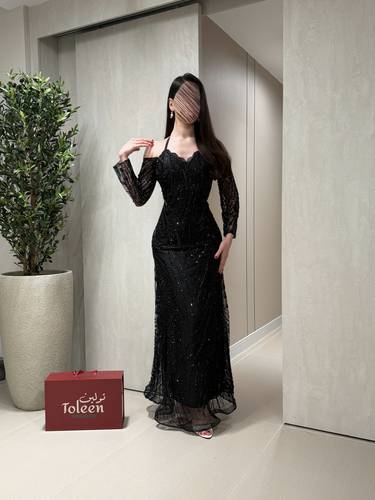 فستان العنود ساهره اسود - (XXXL) الصدر:١٠٢سم , الخصر:٩١سم
