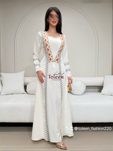 جلابيه فخمه قطعتين - (XXXL) الصدر:١٠٢سم , الخصر:٩١سم