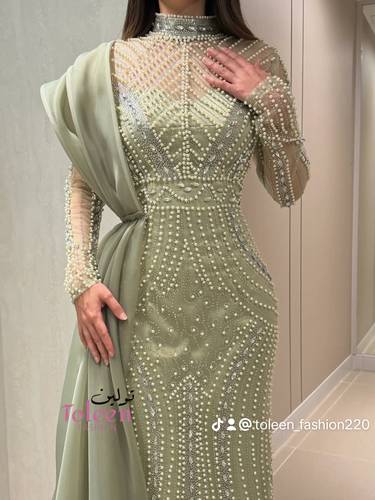 فستان ترف شك  لولو فاخر - (XXXL) الصدر:١٠٢سم , الخصر:٩١سم