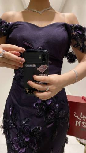 فستان افنان مورد موف - (XXXL) الصدر:١٠٢سم , الخصر:٩١سم