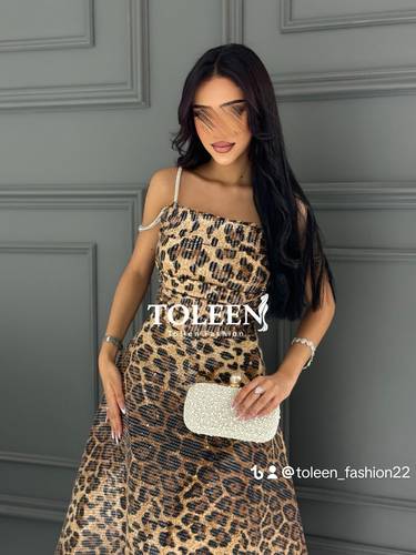 فستان تايجر - (XXL) الصدر:٩٧سم , الخصر:٨٦سم