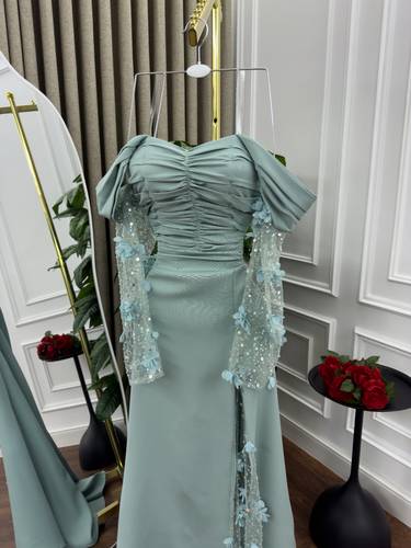 فستان جمانه تيفاني - (XXXL) الصدر:١٠٢سم , الخصر:٩١سم